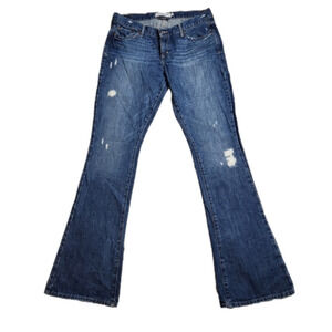 Size 8L 𝅺Jean distressed Cotton Boot cut flaired ABERCROMBIE & FITCH